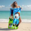 Proof Beach Towel with Leo the Truck Pattern - Soft,absorbent,quick-drying,machine Washable - Perfect for Swimming,camping,bathing