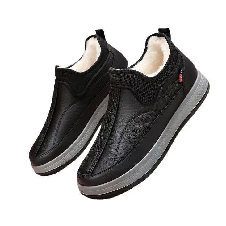 Old Man Shoes Men's Winter Old Beijing Cloth Shoes Piled Thickened Warm Men Among the Elderly Father Cotton Shoes