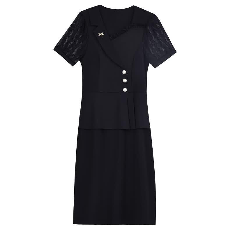 Elegant Faux Two-Piece Summer Dress