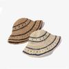 Soft Girl New Hollow Striped Hand-woven Straw Hat Women Korean Fresh Wide Brim Sun Hat