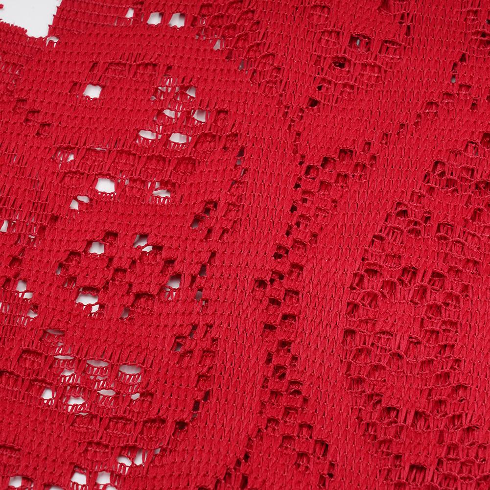 Handmade Rectangle Table-cloth Crochet Cotton Lace Table Cloth Cover Red/white белый