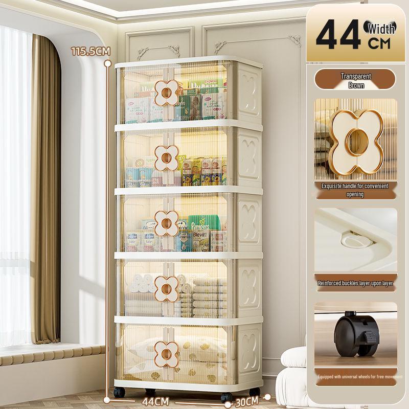 XL Folding Multi-layer Storage Box Living Room Toy Snack Organizer Cabinet Medium One Layer 4430277CM 3456₽