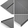 -Emuca Protecteurs fond pour la cuisine Sink, M80, 767x580mm, épaisseur de la planchet 16mm, découpable, Plastique, Gris antracite