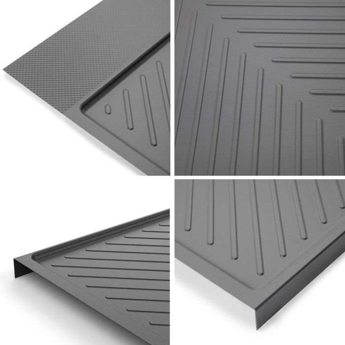 -Emuca Protecteurs Fond Pour La Cuisine Sink, M80, 767x580mm, Épaisseur De La Planchet 16mm, Découpable, Plastique, Gris Antracite