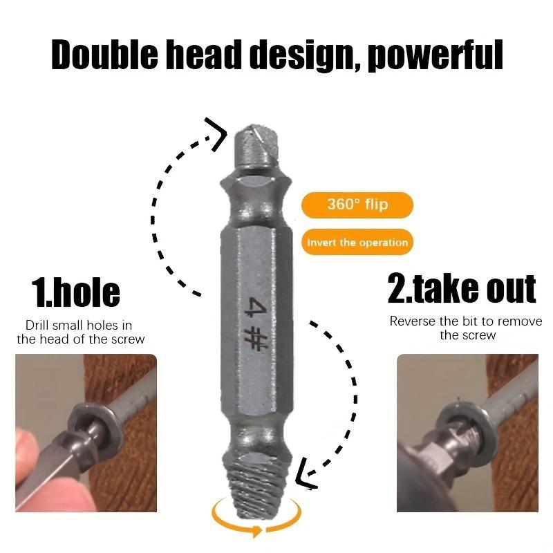 Damaged Screw Extractor Drill Bit 4/6 PCS Set Stripped Broken Bolt Remover Hand Removal Tool For Damaged Fastener Accessory