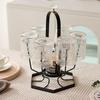 Iron Water Cup Drying Rack Gold/Black Glass Cup Drain Holder Durable Tea Cup Holder  for Home