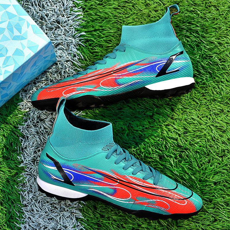 

Футбольные бутсы, мужские высокие студенческие тренировочные бутсы, длинные шипы, сломанные шипы, противоскользящие и износостойкие спортивные, футбольные бутсы 45