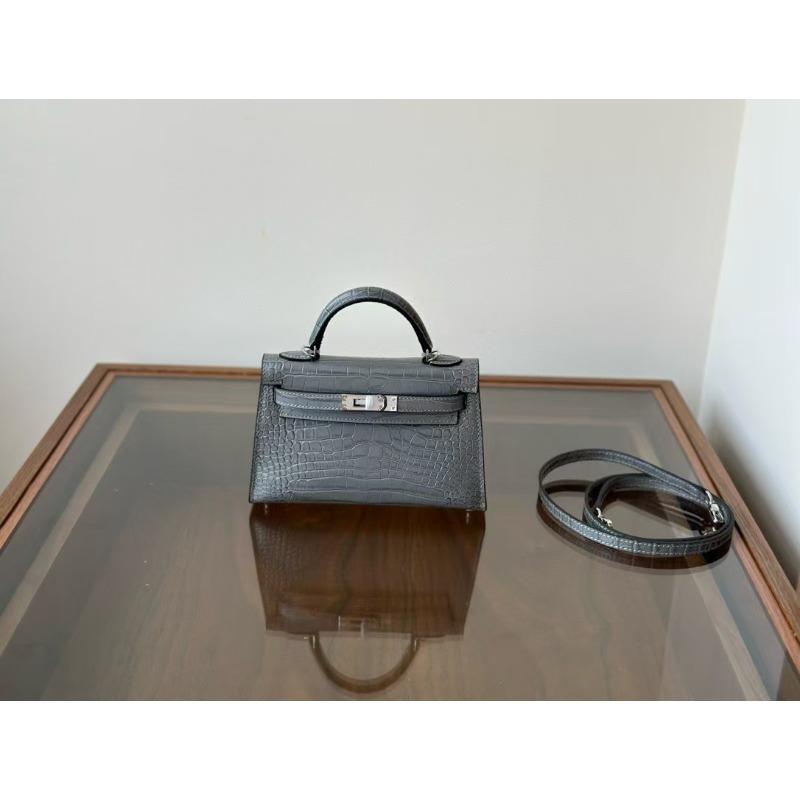 Oberleder mit Krokodilmuster, Stahlbeschläge der zweiten Generation, gängige Lokomotive, Shafi-Linie, Damen-Umhängetasche für eine Schulter