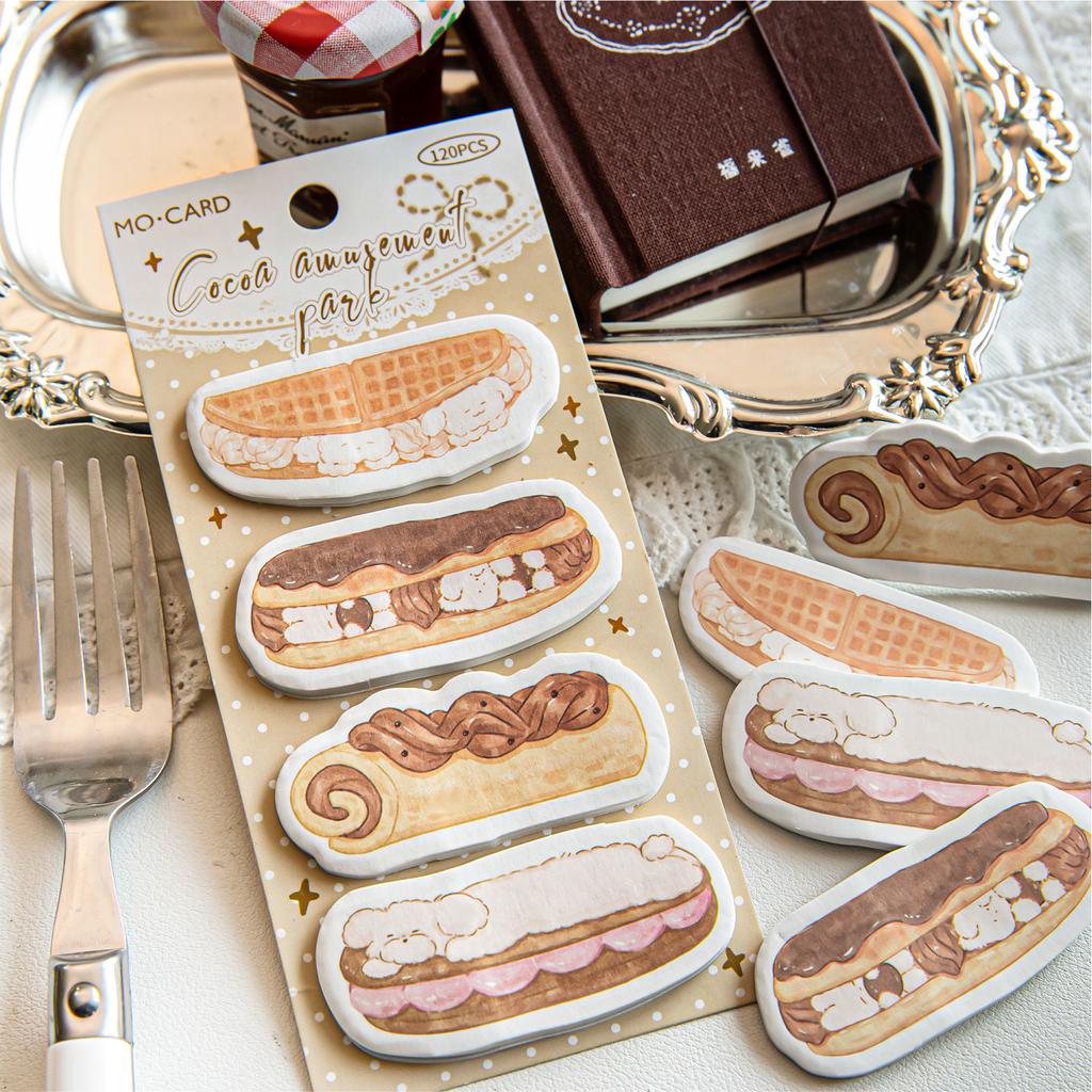 JIAMEI 120pcs Cream Bakery Series Kawaii Food Desserts Message Convenience Sticker DIY Diary Scrapbook Cute Student Stationery