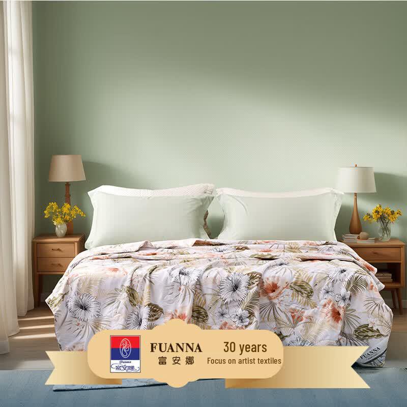 

FUANNA Printed Tussah Silk Summer Quilt
