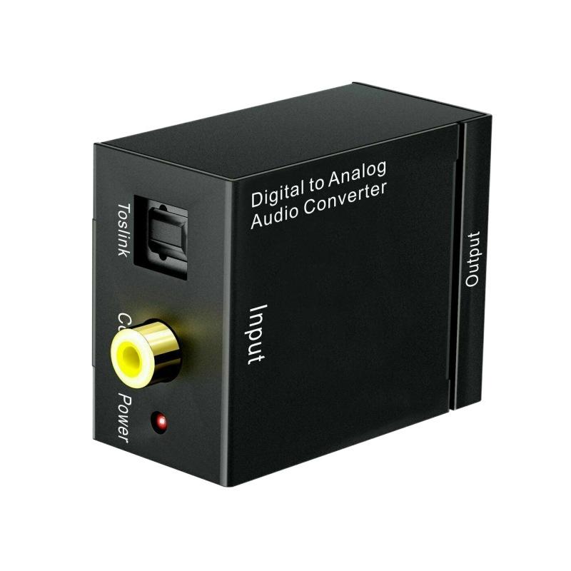 HD1080P Digital Optical Adapter for Coaxial Toslink Fiber SPDIF Coax to Analog RCA Audio Converter RCA L/R 3.5mm