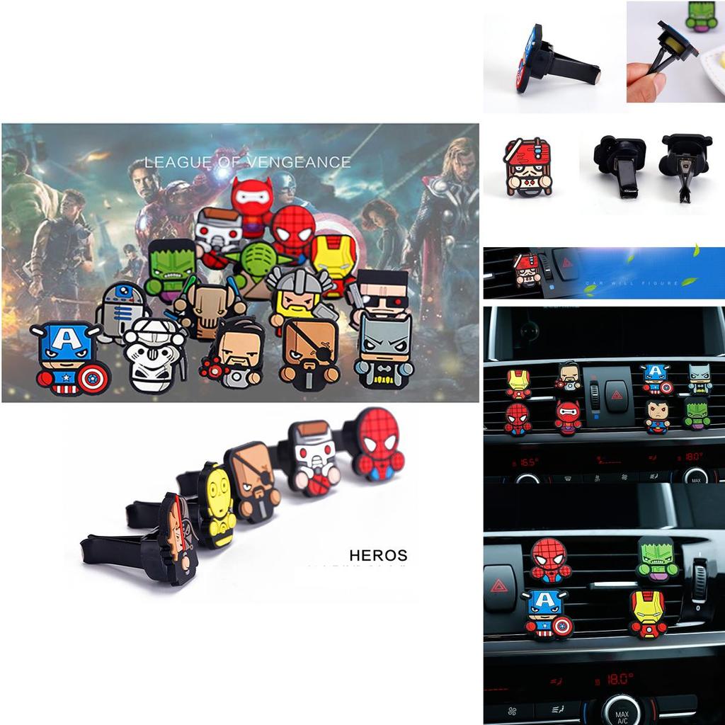 Roztomilý kreslený osvěžovač vzduchu do větrací mřížky s prémiovou vůní pro interiér vozu