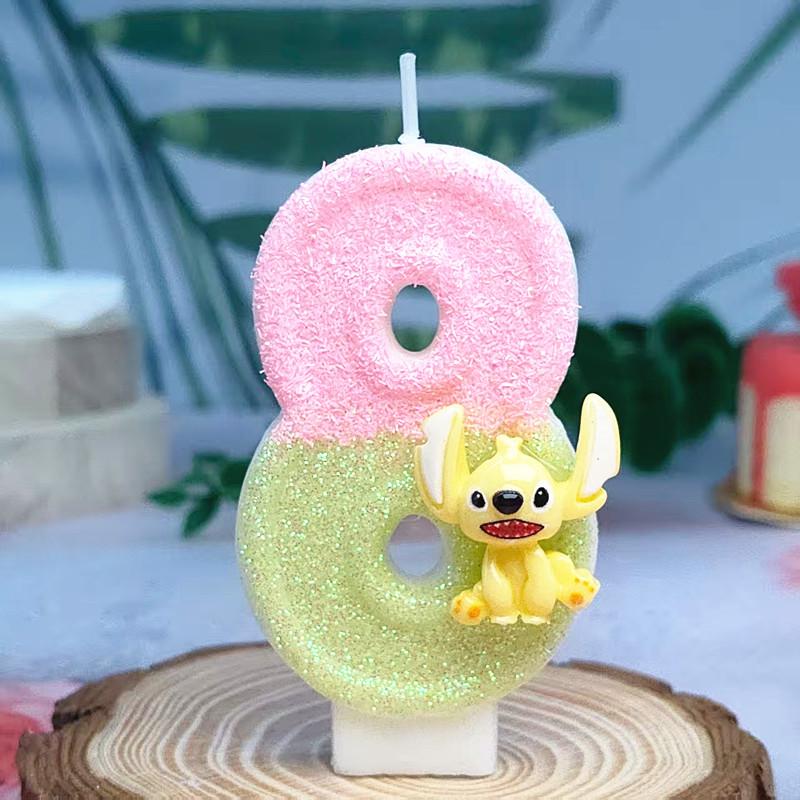 Creative Digital Pink Birthday Cake Candles 0-9 for First Birthday