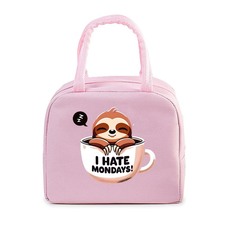 Tragbare Cartoon Faultier Print Lunchtasche Lustige Anime Tier Tragetasche Lebensmittel Kühltasche Bento Taschen Thermische Lunch Lebensmittelbox Taschen Frauen Männer