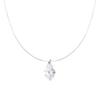 S925 Mermaid's Tears Necklace: Elegant Zircon Pendant on Invisible Fishing Line with Simple Luxury Clavicle Chain for Women