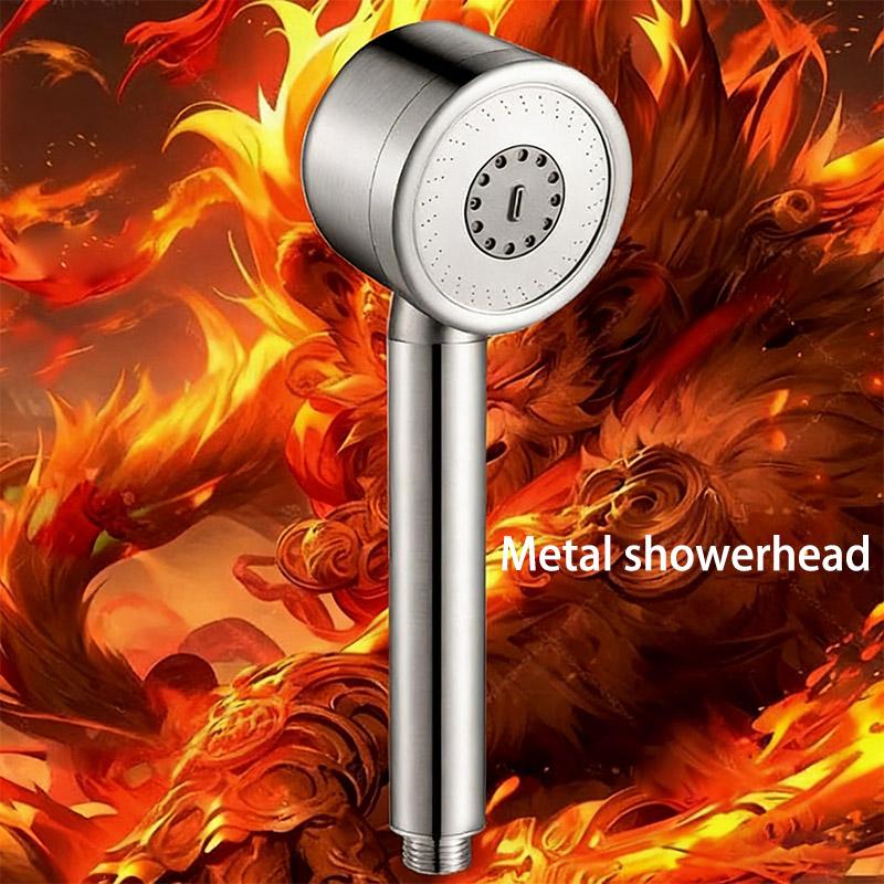 304 Stainless Steel Three-Speed Pressure-Boosting Shower Head Household Shower Set Rainfall Shower Head Bathroom Accessories