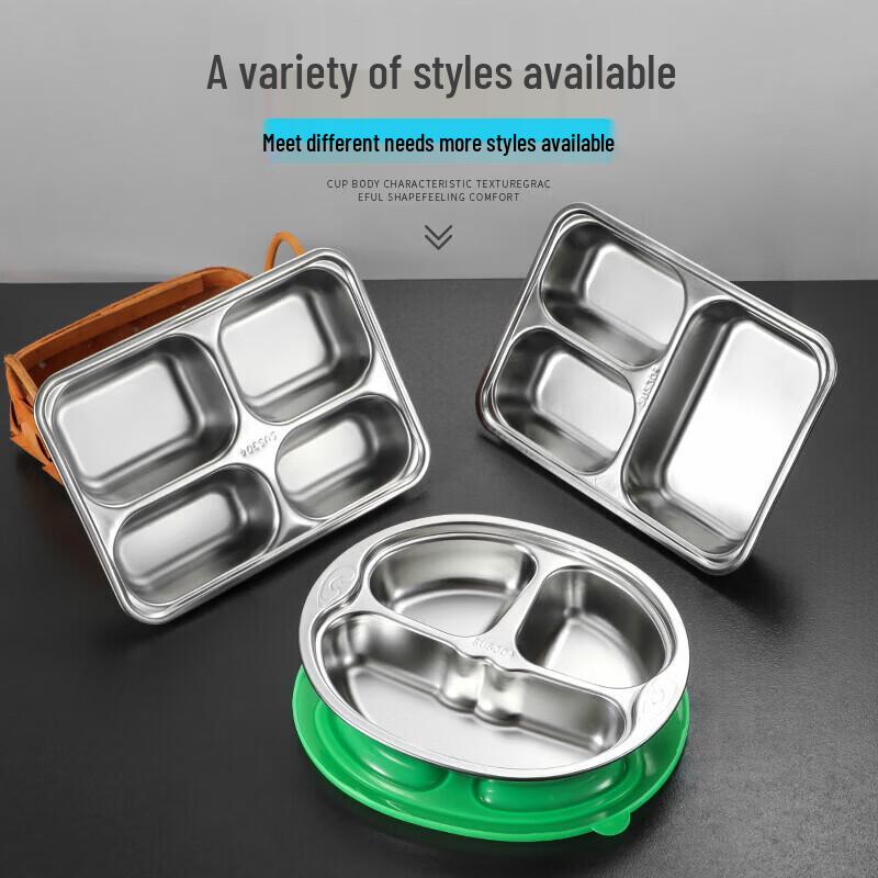 FATTBAO Thickened Divided Rectangular Meal Trays