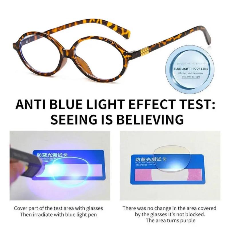 Y2K Retro Oval Frame Glasses Women Anti Blue Light Eyewear Trendy Sweet Cool Reading Computer Eyeglasses
