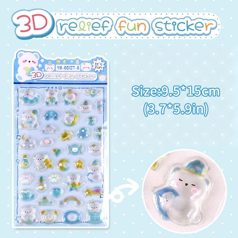 3d Relief Stickers Diy Solid Bonbondrop Phone Case Stickers Cute Animal Handmade Stickers Birthday Gifts Children 3d Stickers