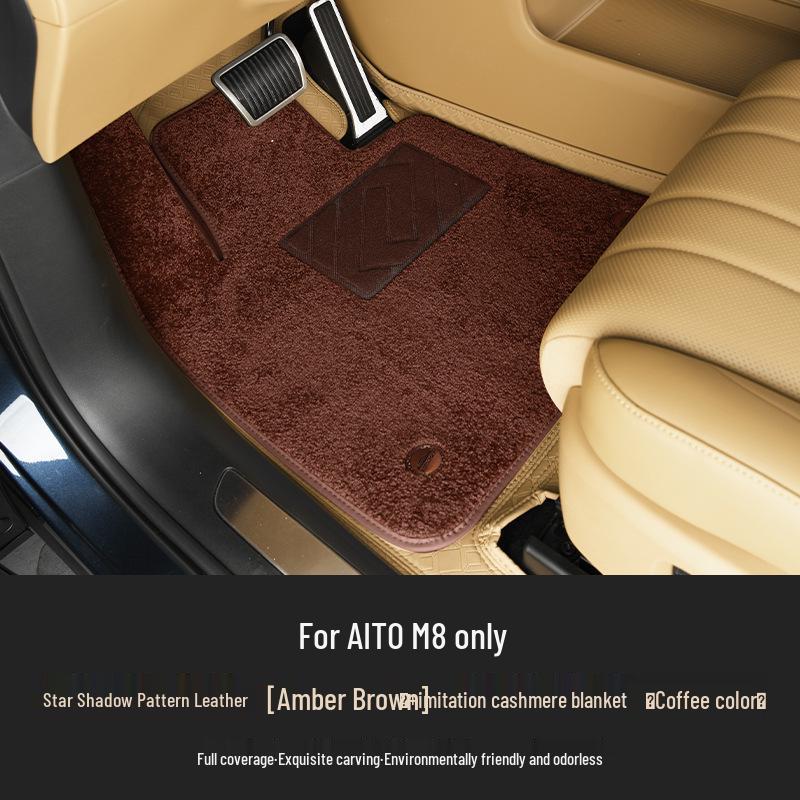 AITO M8 Floor Mats: Premium Aviation Soft Padding for Complete Interior Decoration and Protection AITO M8 5-Seater Full Surround Mats