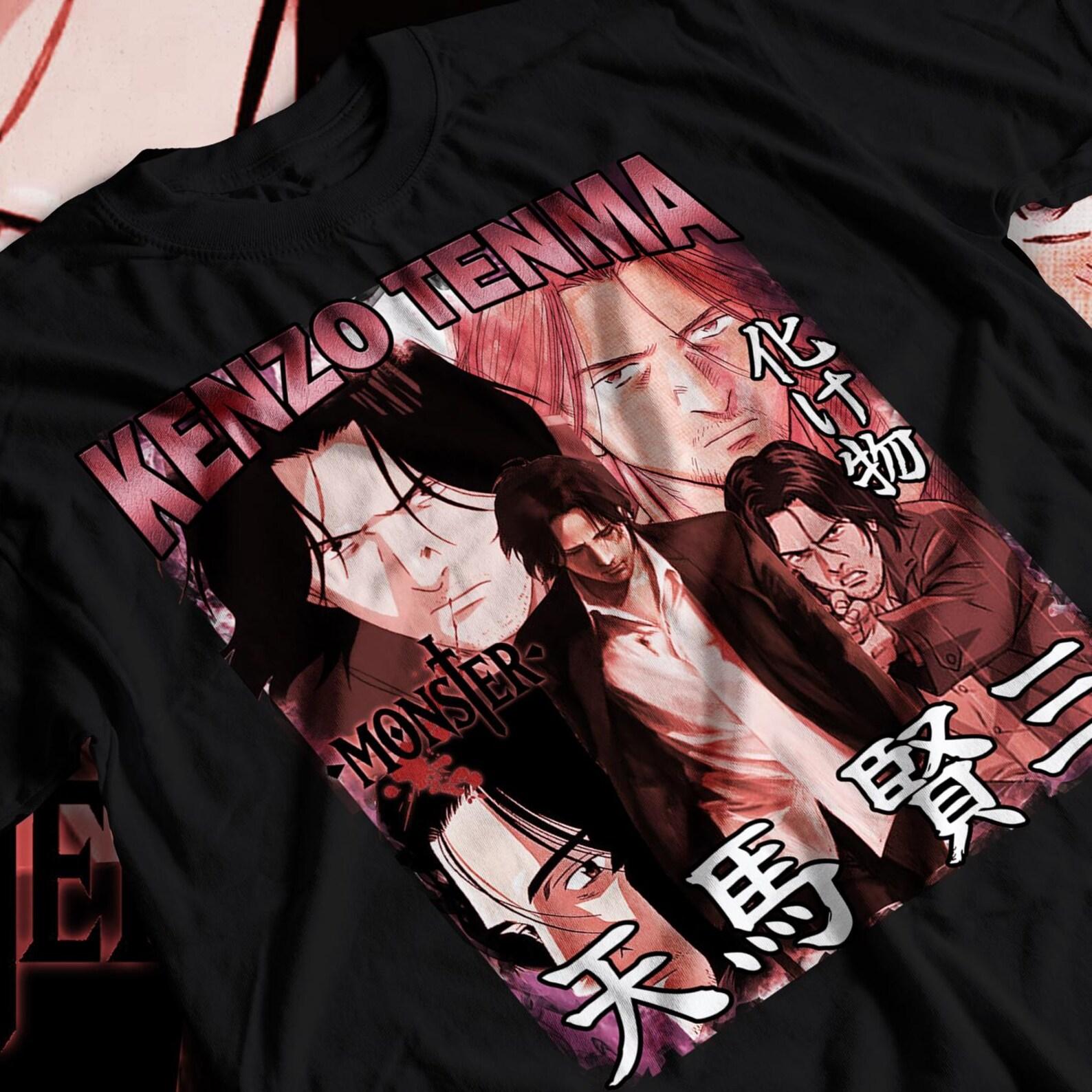 Monster Johan Liebert Kenzo Tenma Anime Unisex Shirt: Vintage Anime GIFT Shirt, Monster Retro Mystery 90s Manga Tee, Nameless Monster Tshirt S