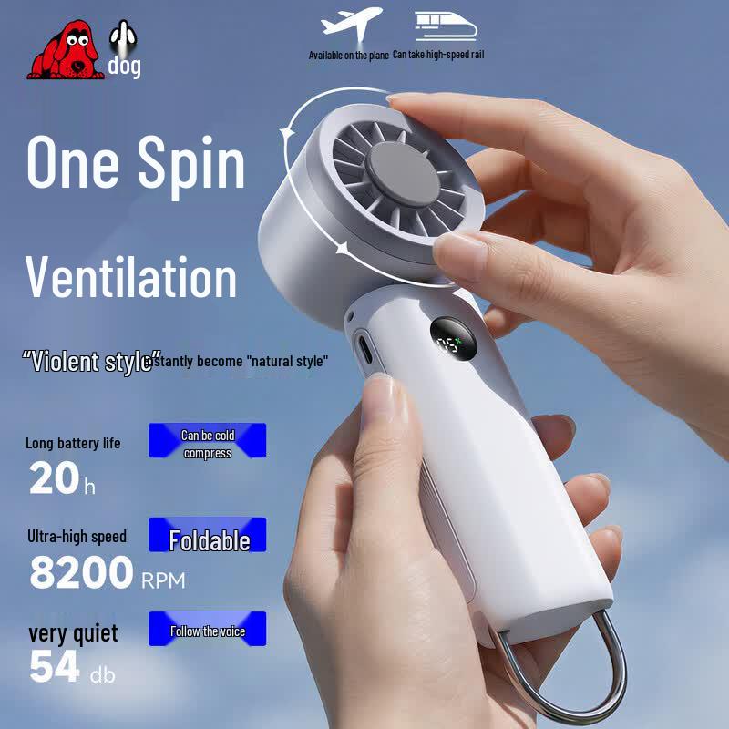 Portable Handheld Cooling Fan with Semiconductor Ice Pack
