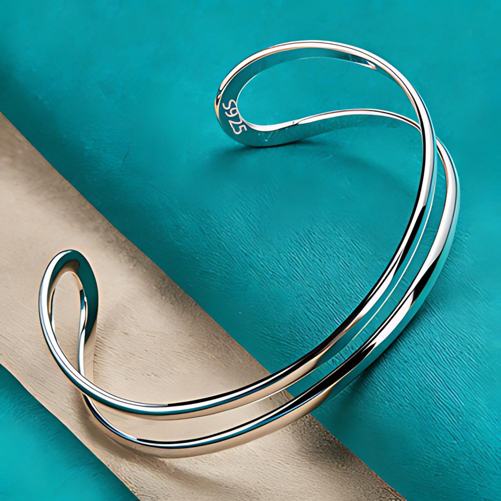 PANJBJ 925 Sterling Silver Feather Adjustable Couple Bangle Gothic Punk Design Women Jewelry Gift Lucky Bracelet Dropshipping