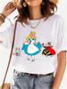 MINISO Disney Princess Female Clothes Snow White and The Seven Dwarfs Women's Trend Harajuku Short Sleeves Tshirt Women T-shirt