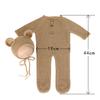 Newborn Knit Mohair Bear Romper & Hat Set