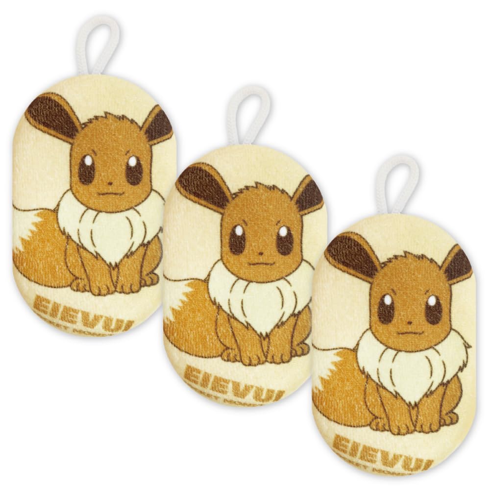 

Santan Pokemon Body Sponge Set with Fluffy Towel and Bath Sponge 3-Piece (Eevee, Piplup, Snorlax, Gengar, Ditto) (Polyvinyl Alcohol)