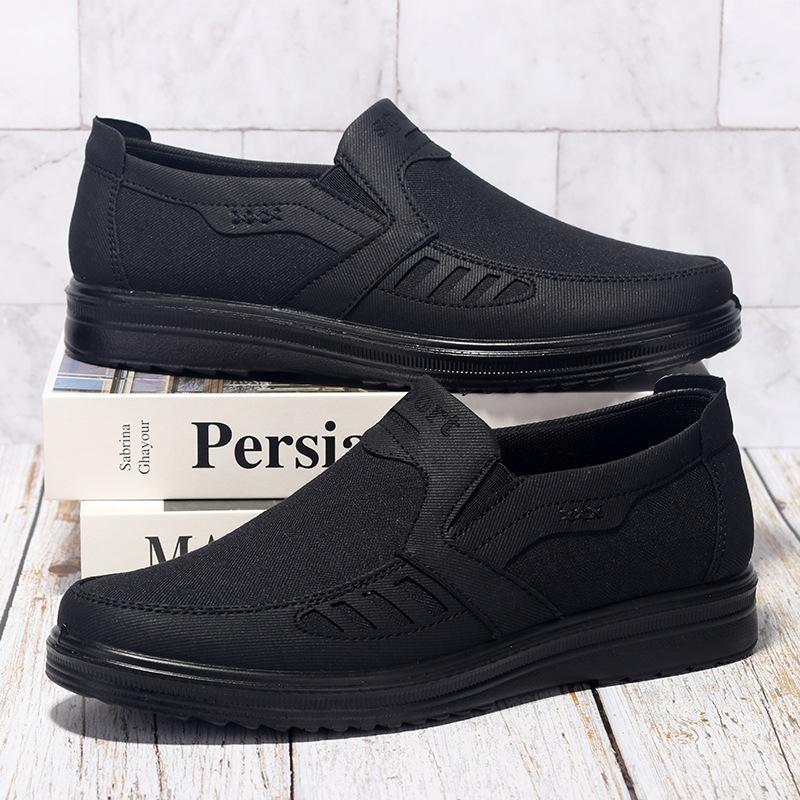 Fashion 2024 Men's Polyurethane Cloth Shoes Old Beijing Cloth Shoes Wear Resistant, Lightweight, One Step Casual Shoes