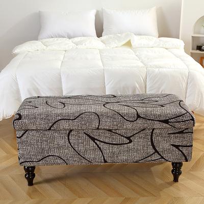 Stretch Storage Ottoman Cover Geometric Pattern Footstool Stool Covers Rectangular Foldable Slipcover for Living Room Home Decor