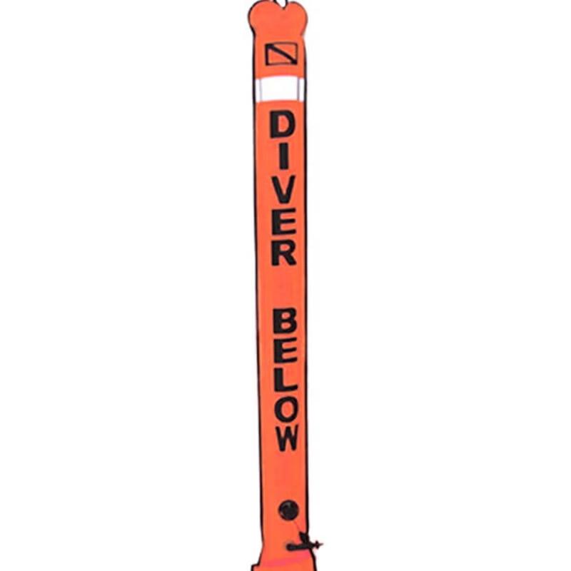 HOTDIVE 1.2m Reflective Nylon Inflatable Dive SMB