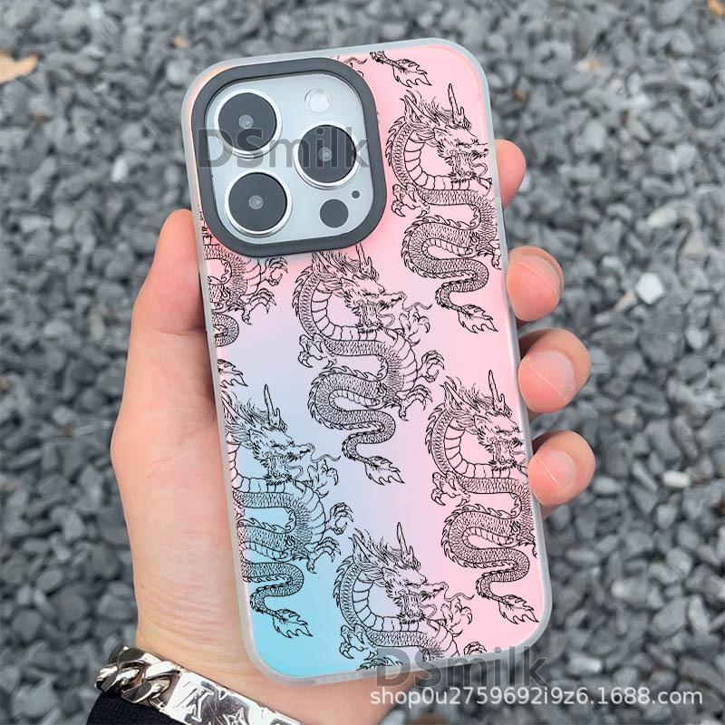 

Чехол Dragon для iPhone 15 Pro - Aurora White, Hard Shell для Apple 14/13/12/11XsMax/Xr - Модный и стильный 13 Pro Max