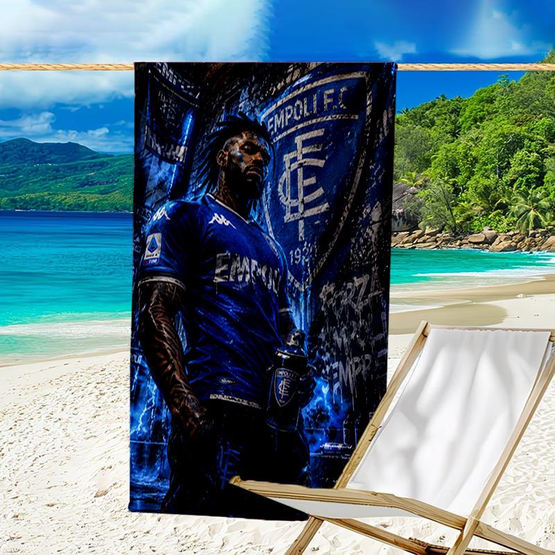 Football Empoli Crest Beach Towel - Soft, Absorbent Microfiber, Lightweight, Ideal for The Beach, Parties, Travel, Camping fan gifts