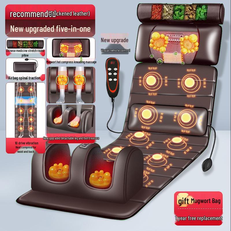 Cervical Spine & Full Body Massager: Multi-functional Neck, Shoulder, Waist, Back, and Pillow Kneading Massage Mattress