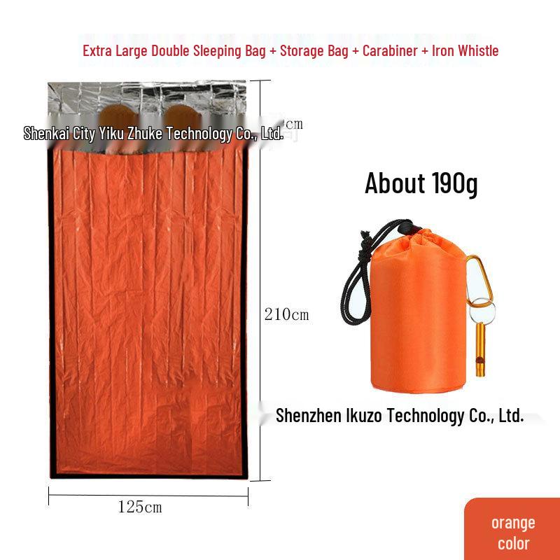 Portable Emergency Survival Sleeping Bag with Multifunctional Insulation for Hiking and Camping
