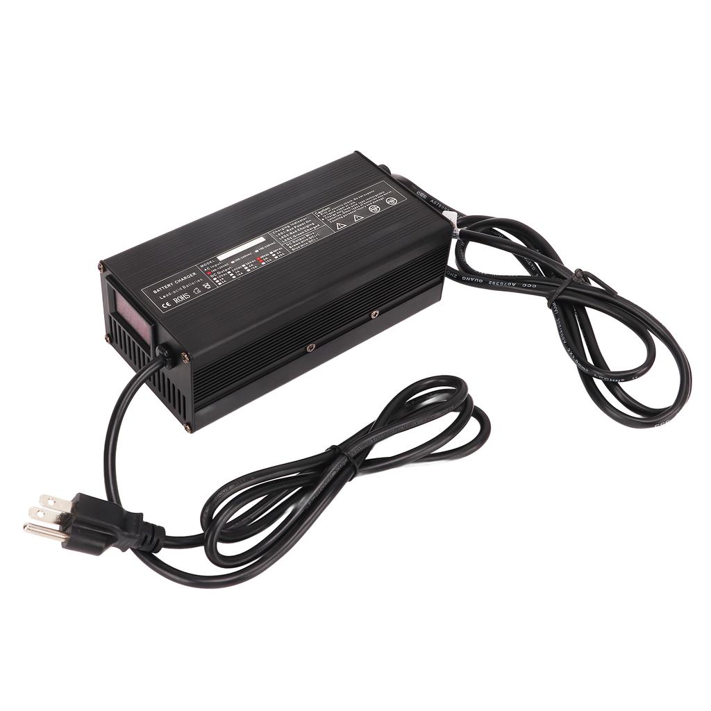 48V 5A Golf Cart Battery Charger 110 to  3 Pin Round Plug Colorful Power Display Replacement for TXT Textron