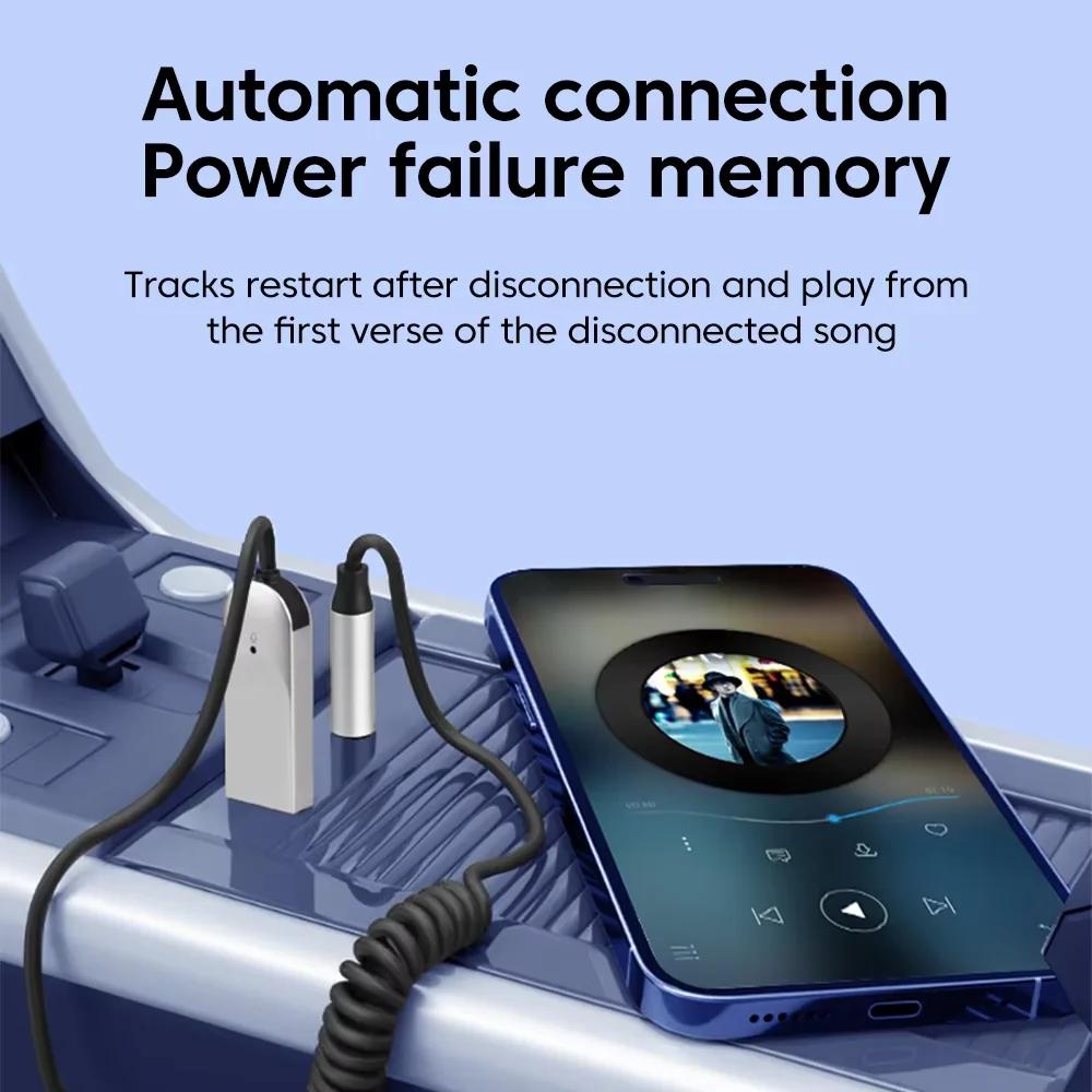 Ricevitore Bluetooth USB 6.0 Adattatore Bluetooth Aux per Auto Jack da 3.5mm Altoparlante Auto Vivavoce Trasmettitore Audio per Auto Musica