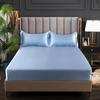 Sateng-rayon-trekklaken High-End ensfarget madrasstrekk Elastisk bånd Sengelaken Tilpasset laken 140x200 160x200