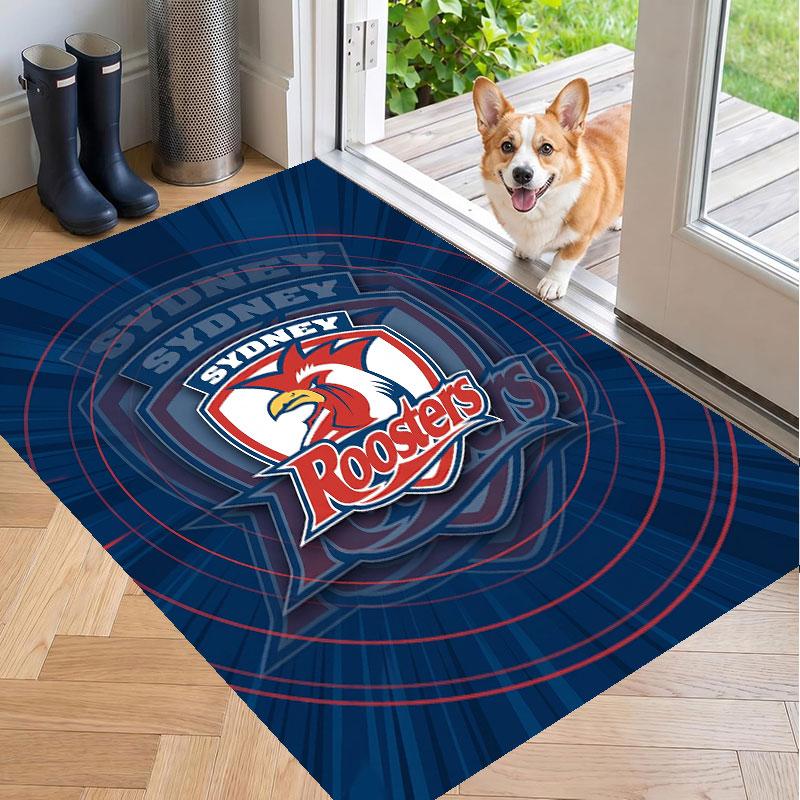 Soft Floor Carpet Sydney Roosters Pattern Area Rug Decorative Mat For Home Room Decoration