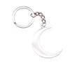 28mm Key Ring Star Pentagram Moon Minimalist Jewelry Components QY043