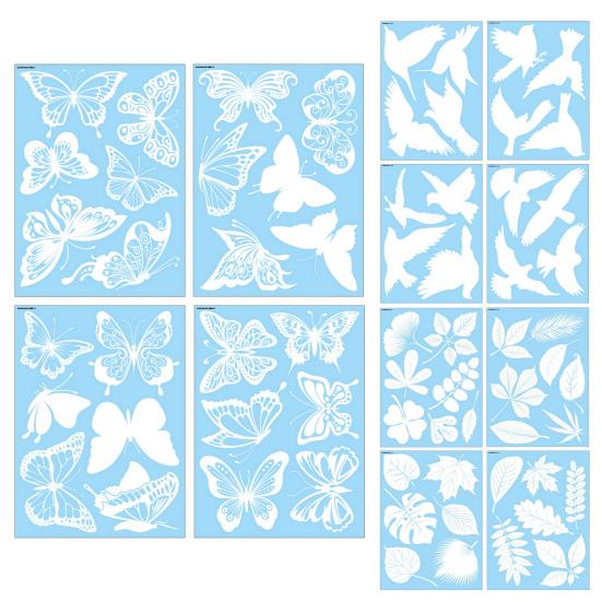 4 Sheets Butterfly Window Sticker To Prevent Bird Strikes Anti Collision Window Clings Reusable Static Glass Door Stickers for Spring Home Office