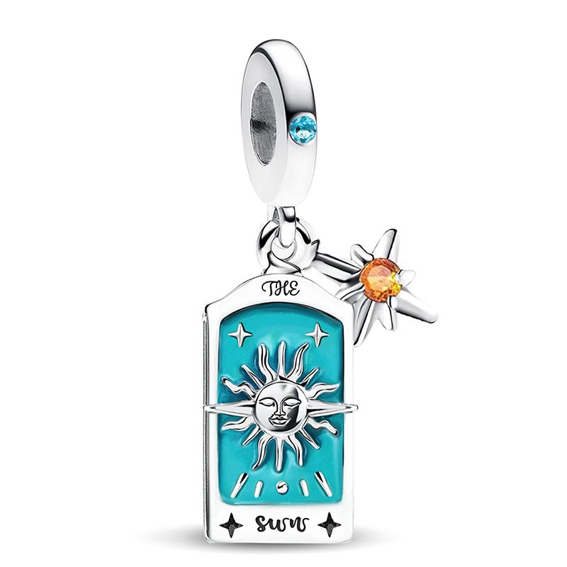 925 Silver Mysterious Fashion Tarot Card Series Charms Beads Fit Original Pan Bracelets Bangles Fine Jewelry Gift