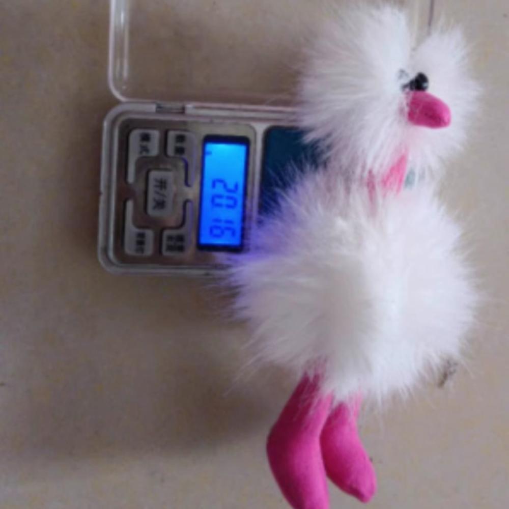 Puppe Strauß Anhänger Plüsch Schlüsselanhänger Niedlicher Bunter Fellball Rucksack Schlüsselanhänger Kreative Frauen 2025 Weihnachten Neujahrsgeschenke 1 Stück