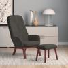 Day and Night - Day and Night Relaxation Armchair with Dark Gray Velvet Stool