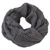 Cachecol Quente de Inverno Para Mulheres À Prova de Vento Elegante Cor Sólida Cachecóis Para Clima Frio Quente Malha Inverno Cachecóis de Laço Circular