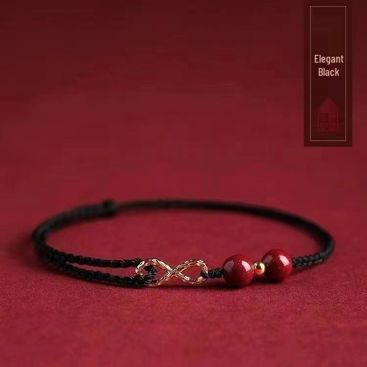

Women s Benmingnian Red Rope Infinite Money Bracelet & Anklet with Cinnabar - Perfect Couple Gift