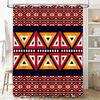 Colorful Geometric Pattern Shower Curtain Modern Design for Bathroom Decor