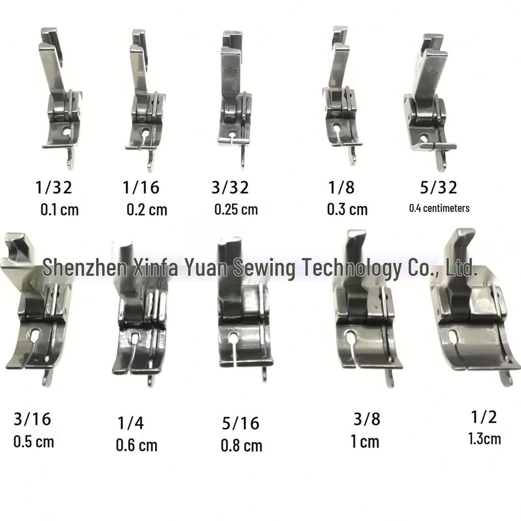 Flat Sewing Machine Topstitch Presser Foot SP-18 with Blade, Hem Edge Guide, All-Steel, Left and Right